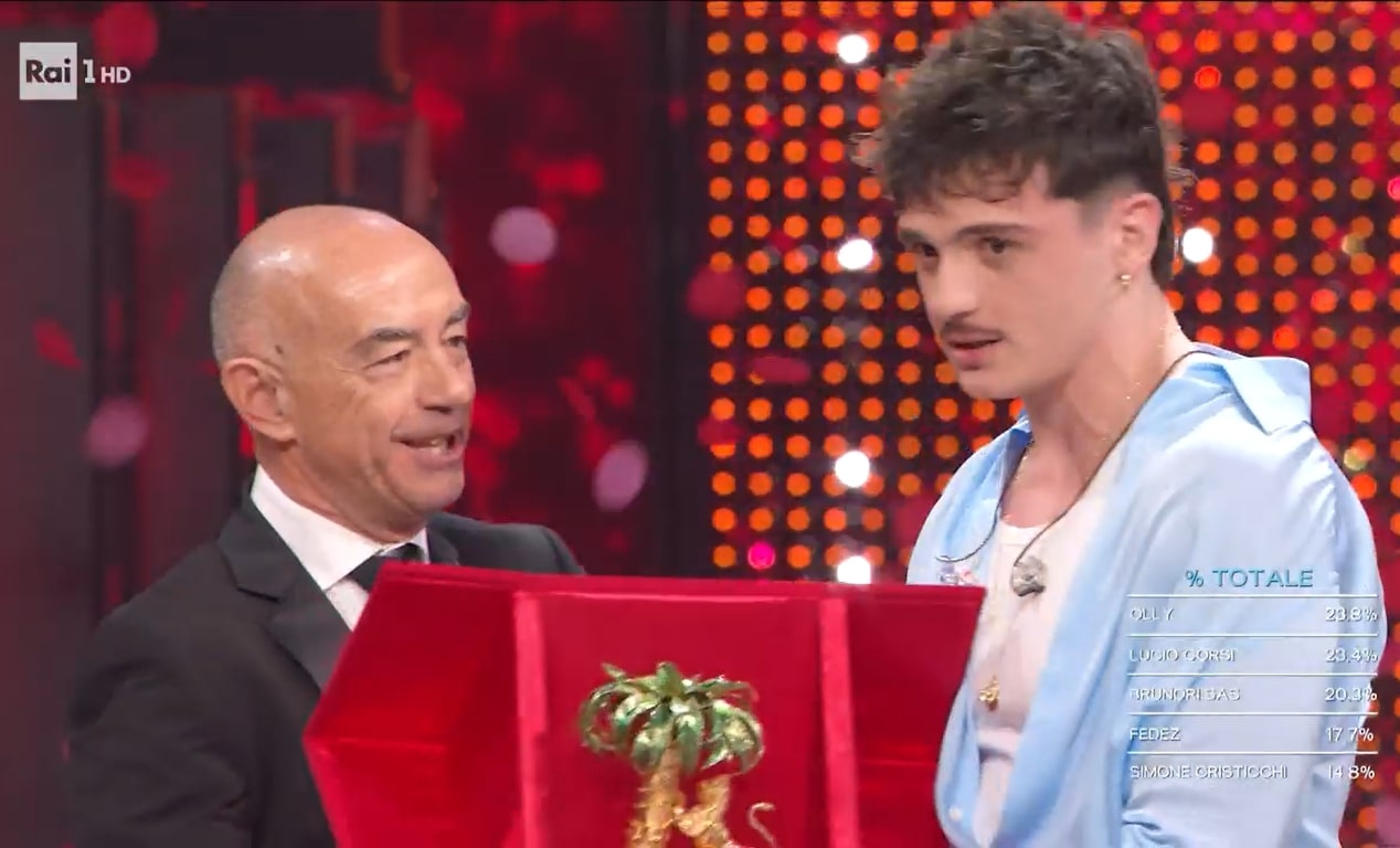Olly vince Sanremo 2025, Lucio Corsi secondo e Brunori Sas terzo