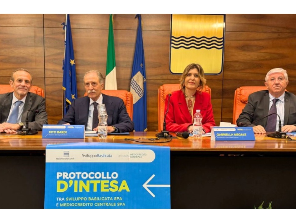 Mediocredito Centrale e Sviluppo Basilicata: accordo a supporto del tessuto imprenditoriale del territorio