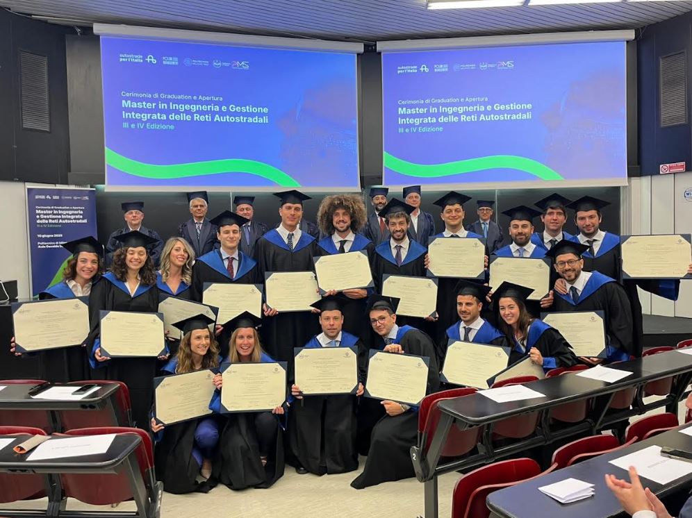 ASPI: si chiude la terza edizione del master in Ingegneria e gestione integrata delle reti autostradali