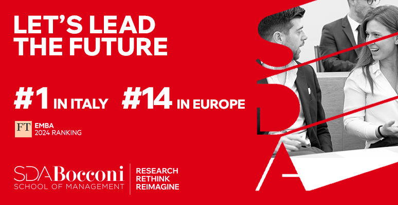 SDA Bocconi tra i migliori Executive MBA al mondo nel ranking del FT
